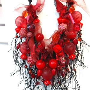 Teresa Goodall Red Bib Necklace